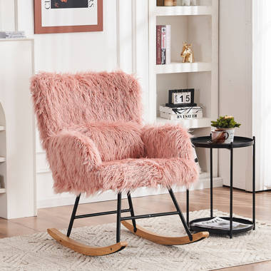 Faux fur best sale rocking chair